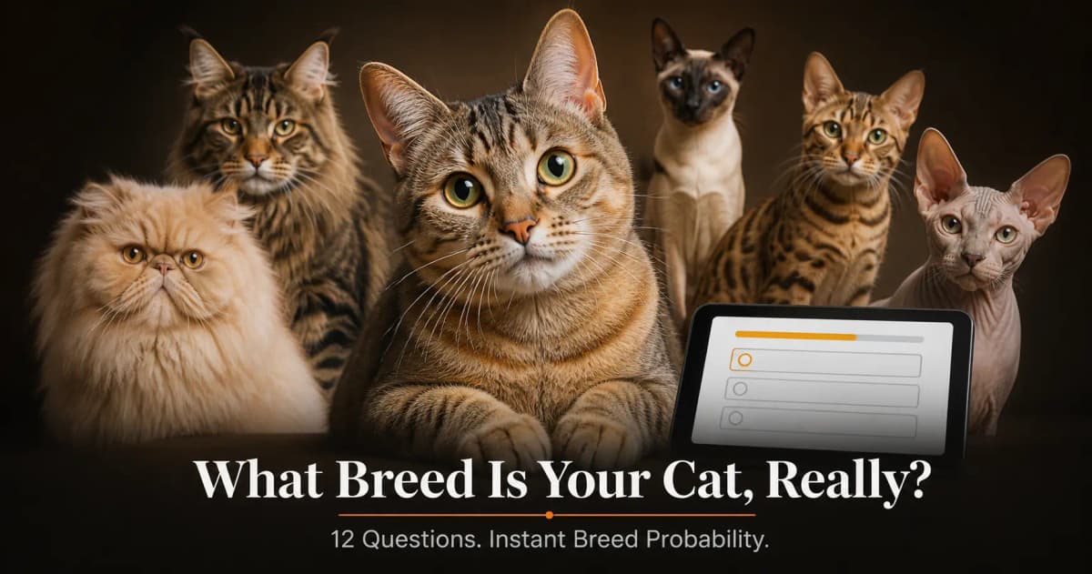 Infographic showing cat breed physical characteristics and morphology