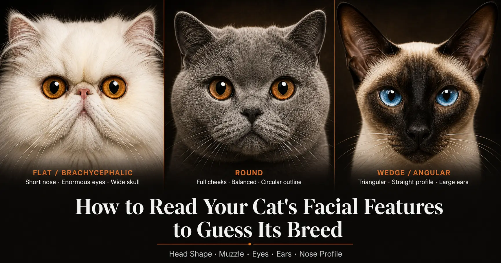 How to read your cat's facial features to guesss its breed - featured image