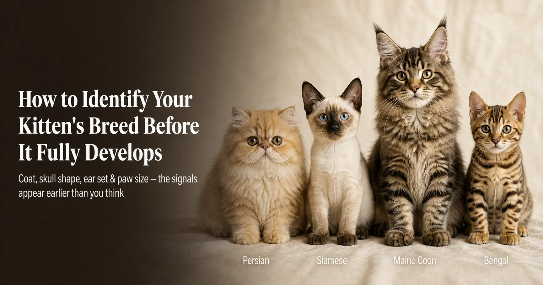 Guide on identifying kitten breed